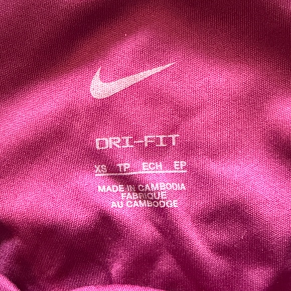 Nike Women's Burgundy Athletic Shorts - Picture 2 of 3